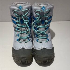 Columbia Kids Snow Boots in Gray and Blue